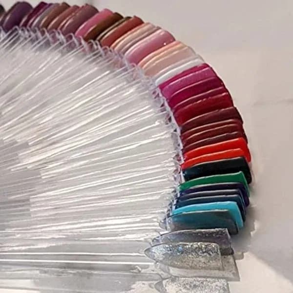 Displaytips / display för nagellacksprover 50 st Transparent
