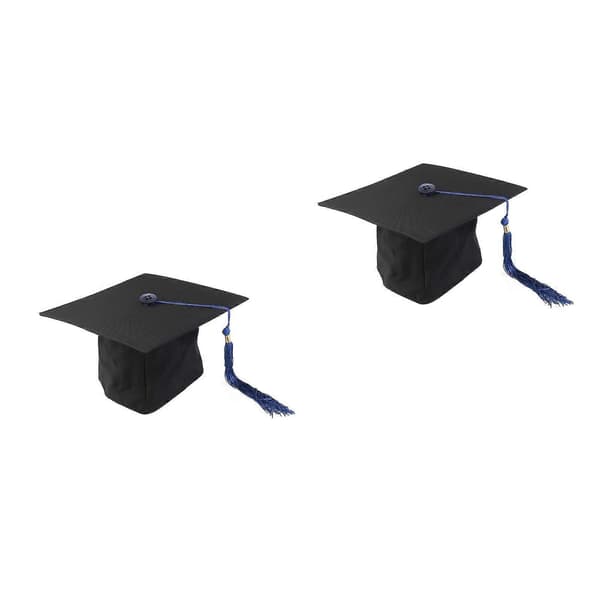 Voksen studenterhue justerbar mortar board 2 stk sort til dimissionsceremoni