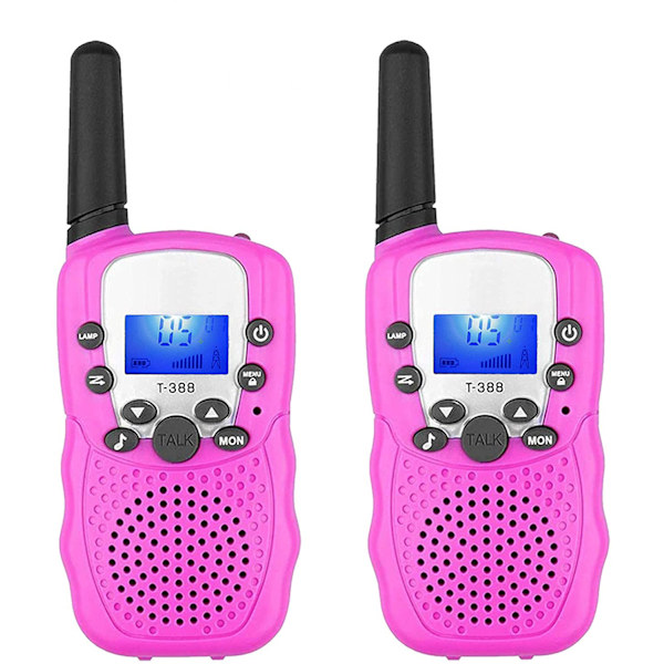 Walkie Talkies til børn 3 km lang rækkevidde Børn Walky Talky håndholdt radio Børnelegetøj, Lang afstand 22 kanaler 2 pakker