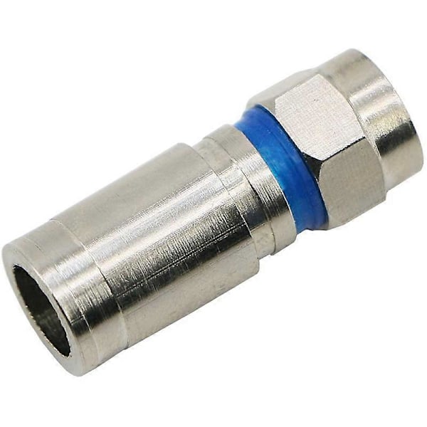 Kompression RG6 F-konnektor koaksial koaksialadapterkonnektor til satellit- og kabel-tv (50-pak)