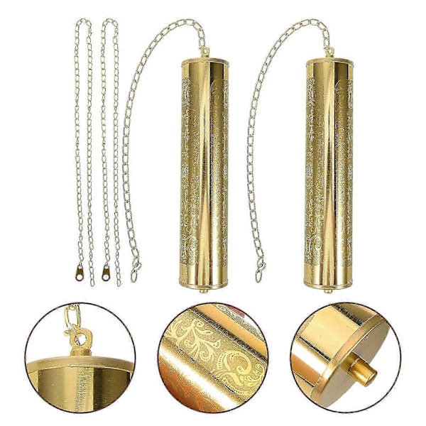 1 Setti Raskaan Sarjan Rauta Kello Paino Isoisänkello Paino Osa DIY Ketjupaino Kello Seinäkello Tarvike Golden 21.00X4.00X4.00CM