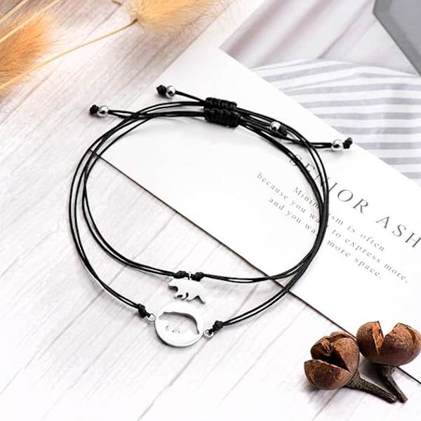 Mor og datter armbånd - Mor og mig hjerte matchende ønskearmbånd - Datter gave fra mor - Julegaver