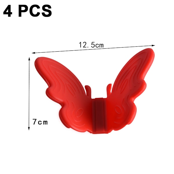 Butterfly Mini Silikon Ovnsvott, Magnetiske Varmebestandige Hansker for Alle Gryter, Ovner, Airfryer for Kjøkken