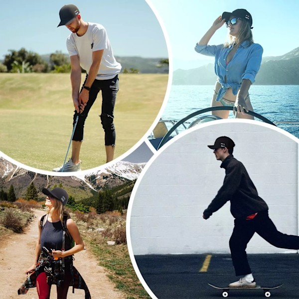 Hatt med Bluetooth-högtalare Bluetooth 5.0 Trådlös Smart Högtalare Basebollkeps för Män Kvinnor Utomhus Sport Fitness Huvudomkrets: 23.62 tum blå