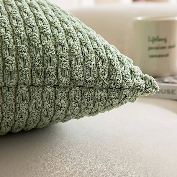 2 kappaletta 20x20 tuuman olohuoneen sohvasängyn koristetyynynpäällinen, pehmeä raidallinen samettikangas neliön muotoinen tyynynpäällinen, 50x50 cm, boheemi sisustus