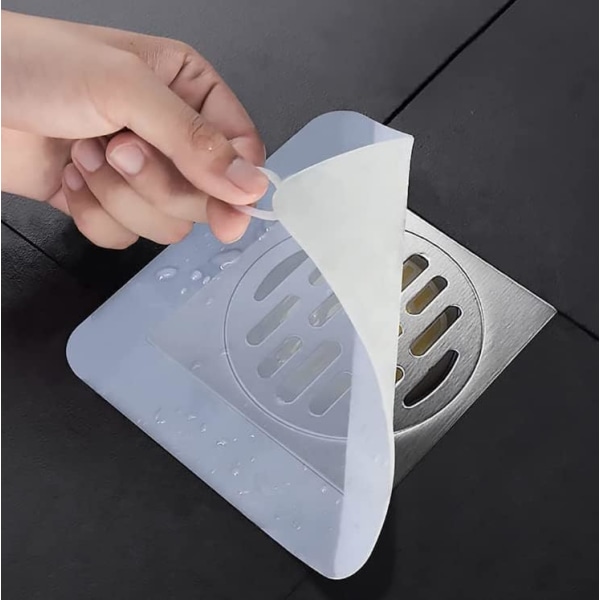 Silikonbadkarsplugg Cover, 2-delad avloppsluktmatta Luktborttagande avloppsplugg för kök, badrum och tvätt (6 x 6 tum)