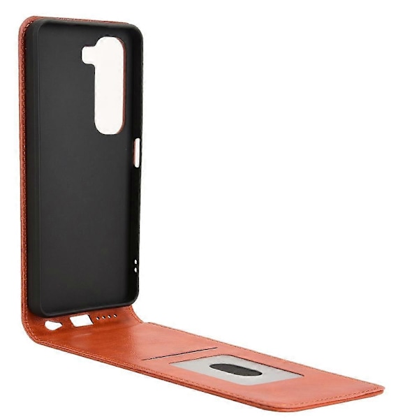 Vertikalt Flip Lærdeksel For Infinix Hot 50 4G Brown