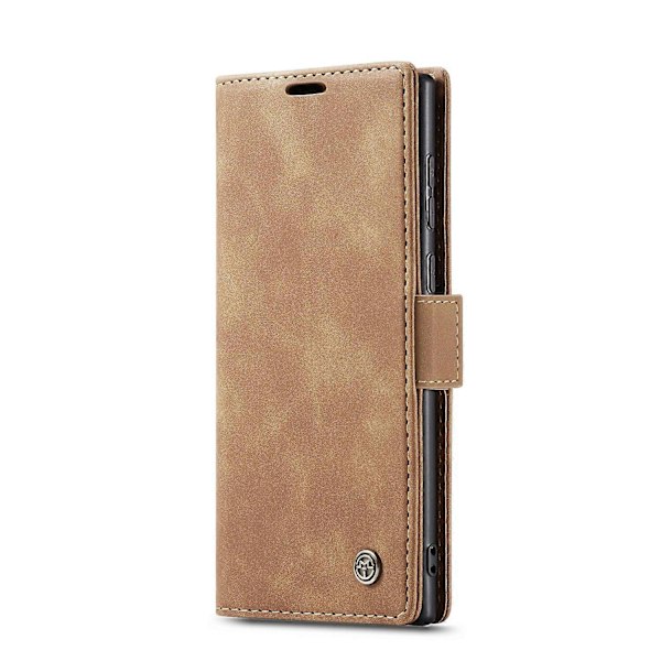 Til Samsung Galaxy S25 Ultra Case CASEME 013 Serie Kortholder Stativ Læder Telefon Cover - Kaffe Multicolor Brown