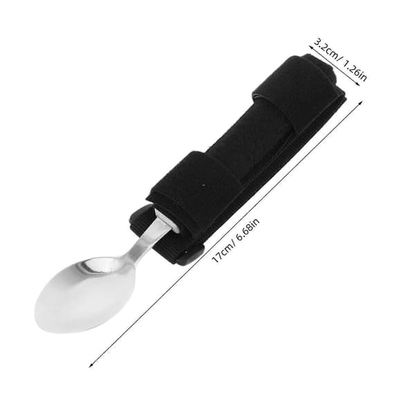 Adaptiv spiseske i rustfrit stål med ergonomisk greb til ældre og handicappede
