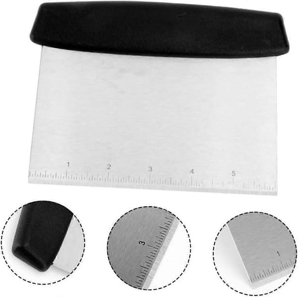 Deigkutter og stekespade i rustfritt stål med ergonomisk sklisikkert håndtak for baking og grilling