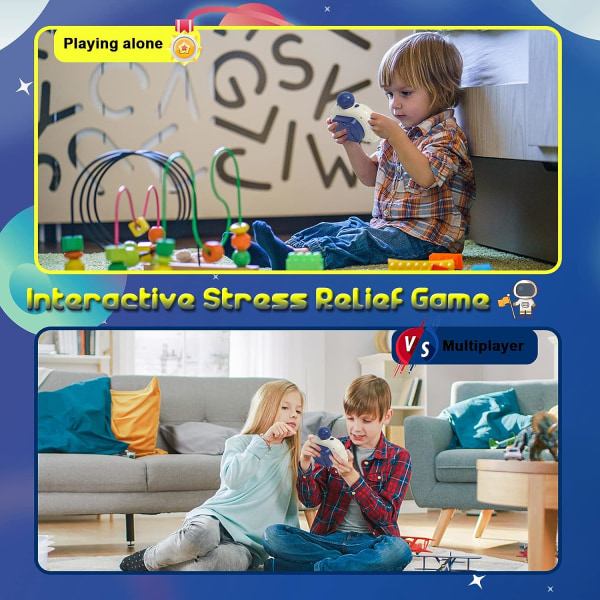 Handhållen spel för barn 6-8, Pop Fidget Game Toys, Quick Push Game, Bubble Stress Pop Light Up Game, Mini Games Sensory Toys