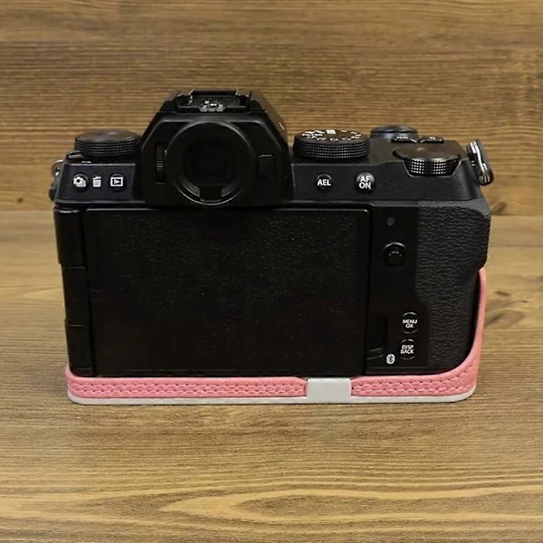Type D PU-lær bunnkasse for Fujifilm X-S20 kamera, batteriåpningsdesign, halvdeksel Style C