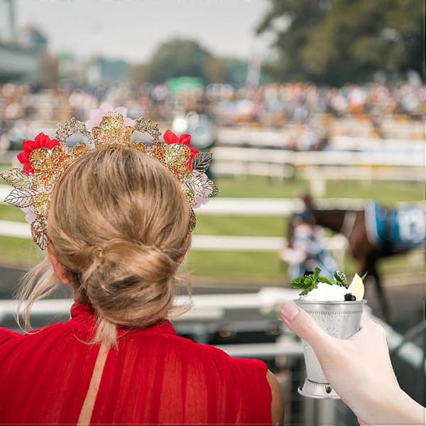 Mint Julep-kopper, sett med 2, 350 ml, elegante Derby-kopper i rustfritt stål til Kentucky Derby-fest