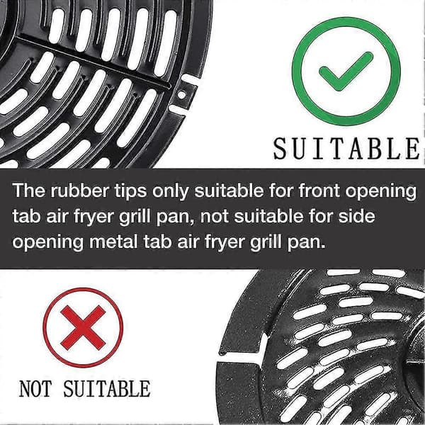 Premium gummifødder til Instant Vortex airfryere - 4 stk. anti-ridse beskyttelse black