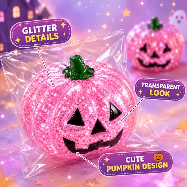 Pumpa Squishy Leker, Stressavlastende leker, Halloween-gaver