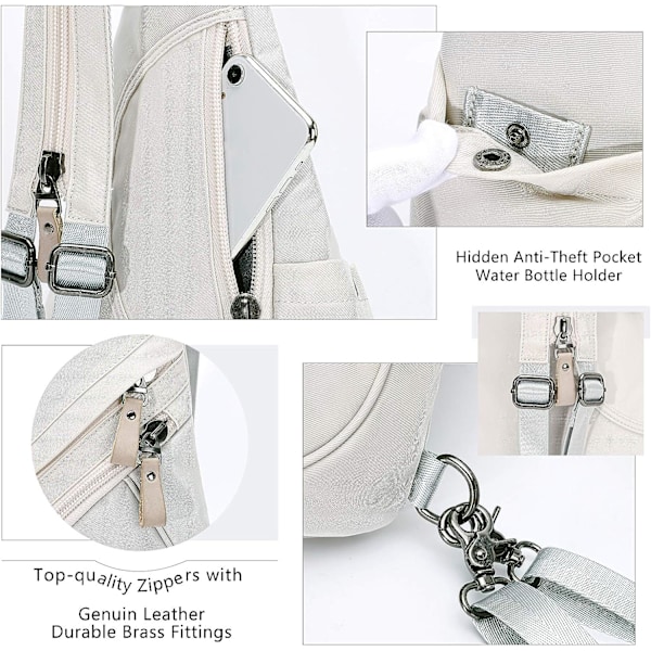 Nylon Sling Bag - Liten Crossbody Ryggsäck Axelväska Casual Dagryggsäck Multifunktionell Ryggsäck för Män Kvinnor