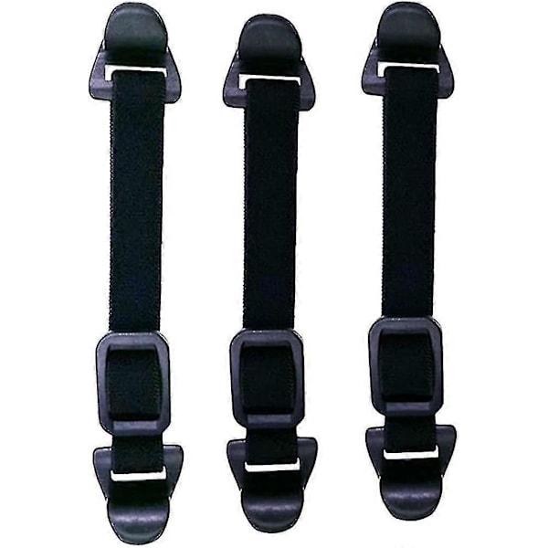 Justerbara Maskörhängen, Lindrar Smärta, Mjukt Snöre, Förlängningskrok Svart (3-pack)
