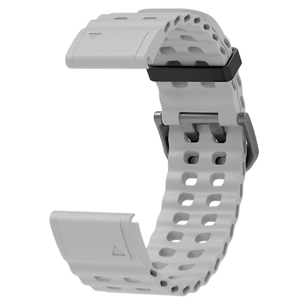 26 mm silikonerem til Garmin Fenix 8 51 mm/Enduro 3/Instinct 2X urrem med flere huller Style B