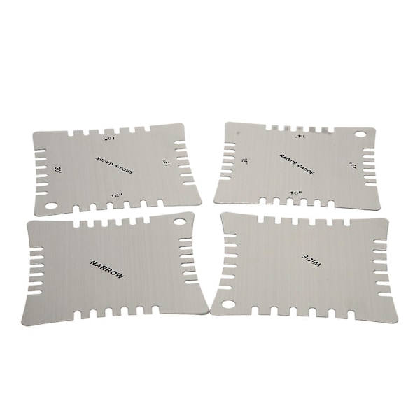 Gitarr Notched Radius Mätare för att Mäta Greppbrädets Radie, 4-pack