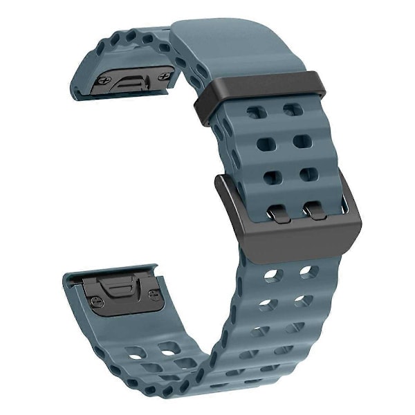 26 mm silikonerem til Garmin Fenix 8 51 mm/Enduro 3/Instinct 2X urrem med flere huller Style H