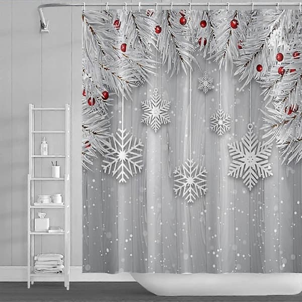 150x180cm Vinter Jule Snefnug Bruseforhæng Bruseforhæng