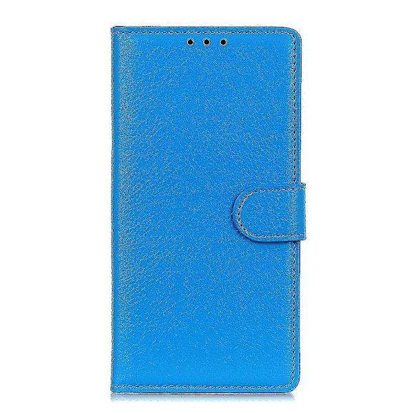 Litchi Skin Classics Plånboksfodral Ställ Läder Flip Cover För Iphone Se (2020)/se (2022)/7/8 4.7 Tum Blue