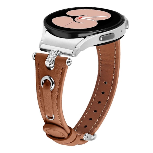 Type E Ægte læderrem til Samsung Galaxy Watch6 40mm/44mm/6 Classic 43mm/47mm Style E