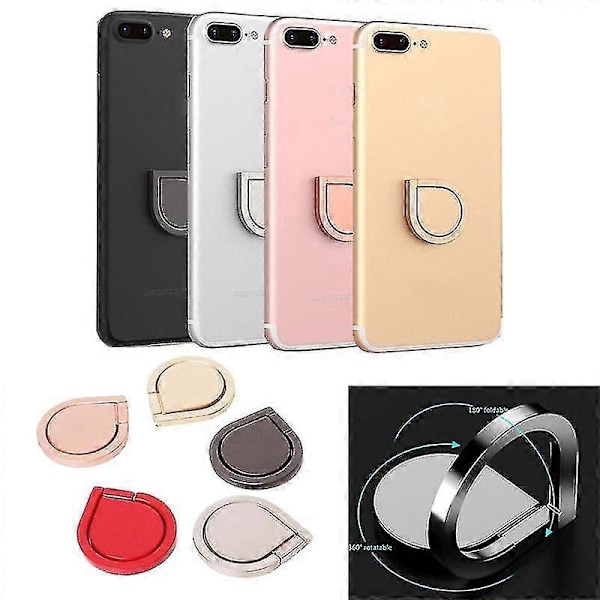 360 Graders Metal Telefon Socket Holder Finger Ring Telefon Stand Holder Bil