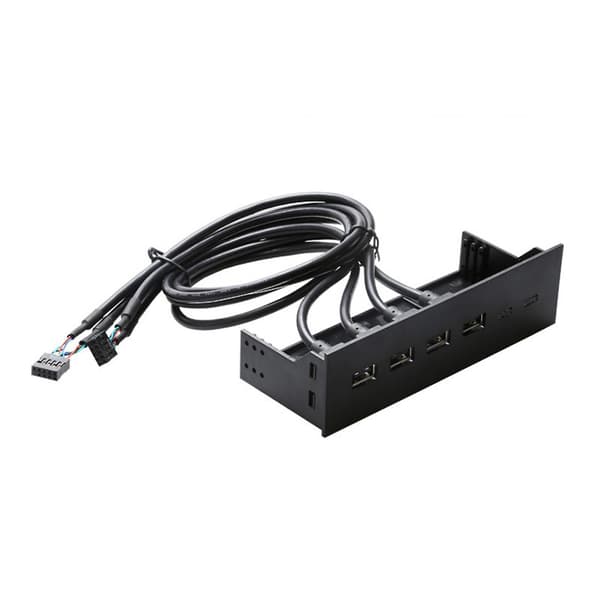 5,25 tommer USB-frontpanelhub til pc-computerkabinet optisk drev frontpanel 4 porte USB 2.0