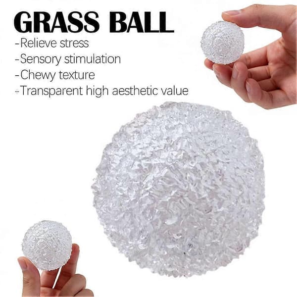 DIY Græsboldlegetøj - Hul Struktur, Stresslindring, Klem White A 10pcs
