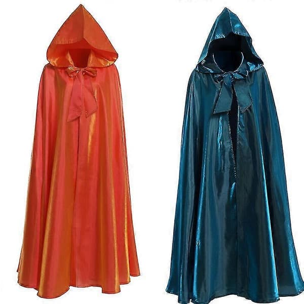 Middelalderkappe Troldmandskåbe Død Cosplay Kostume S-2xl red S