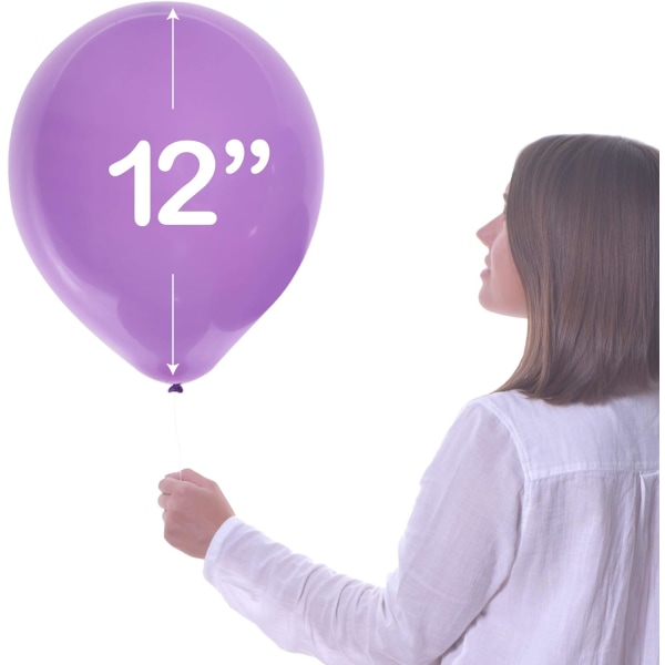 Pastellballonger 100-pack - Regnbågsfärgade latexballonger för festdekoration, 12 tum