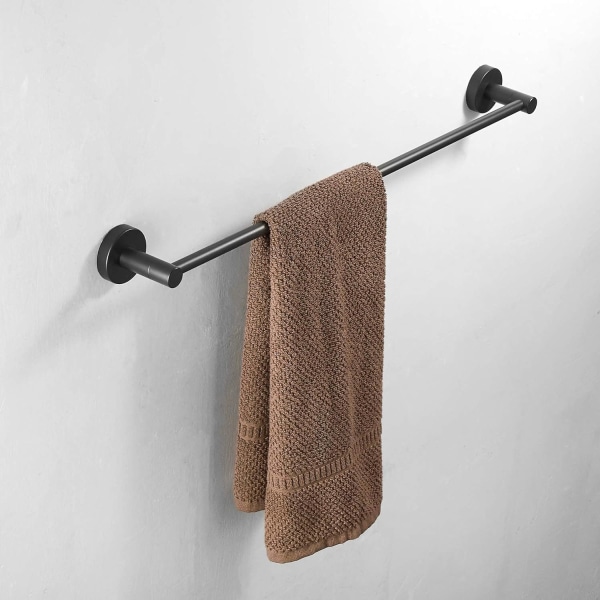 40 cm vägghängd handdukshängare för badrum eller kök, svart