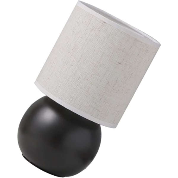 Svamp bordslampa veckad lampskärm dekorativ bordslampa mini glaslampa tygskärm liten nattduksbord skrivbordslampa keramik sänglampa