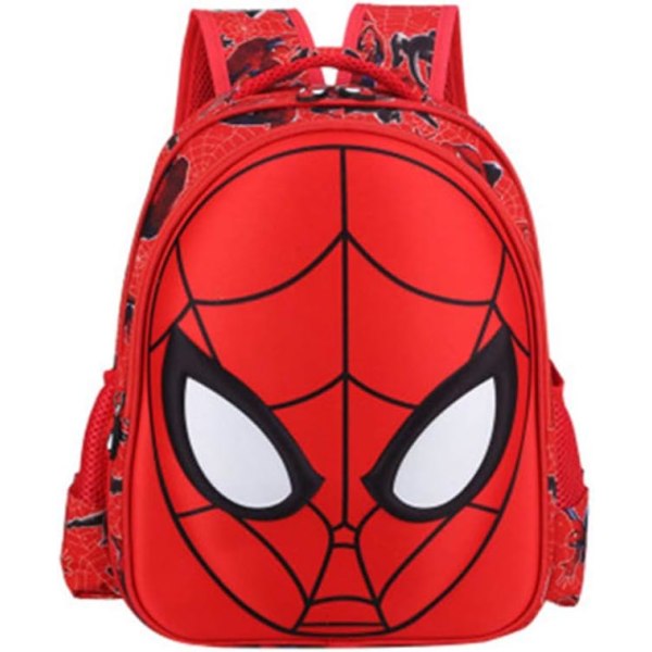 Toddler School Backpack 3D Comic Elementary Student Schoolbag Waterproof Lightweight Kids Bookbags for Boys Girls (M, RED)