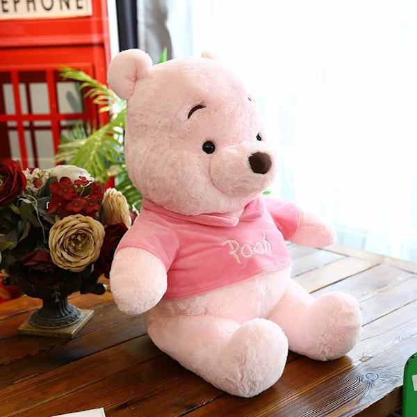 Rosa plyschbjörn kudde gosedjur jul flickor pojkar present, mjuk bomull, rosa flicka, 8 tum