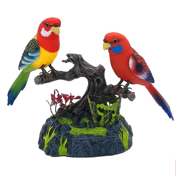 Chirping Dancing Bird with Motion Sensor Activation Singing Chirping Bird Toy Garden Decorations Kids Birthday Gift 513EF