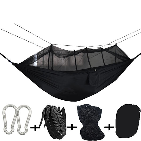 Ulkoilutuotteet retkeily hyttysverkko riippumatto keinu retkeilykalusteet sisämajoitus ulkoterassi sänky riippumatto Black(Black) 260*140CM
