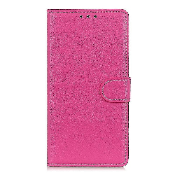 Litchi Skin Classics Plånboksfodral Ställ Läder Flip Cover För Iphone Se (2020)/se (2022)/7/8 4.7 Tum Pink