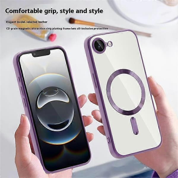Compatible Case for iPhone 16e, MagSafe Compatible, TPU + PC Clear Back (Blue)