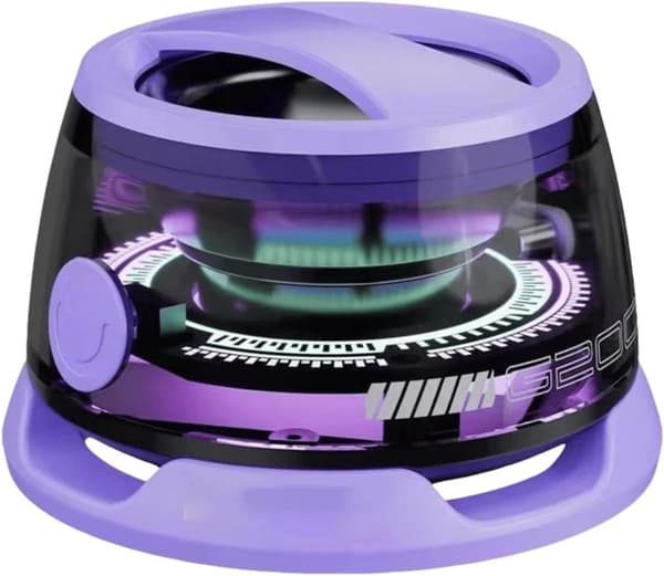 Mini Bluetooth Speaker G200, Multifunctional Magnetic Bluetooth Speaker, Small Wireless Speaker Built-in Magnets with Multi-RGB Color Light (Purple)