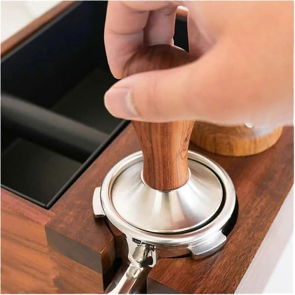 51 mm kaffetamper med justerbar gevindbase, jævnt tryk til espressomaskine