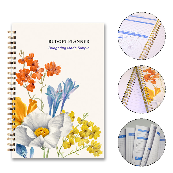 Budsjettplanlegger BUDGET PLANNERS Personlig Familiekonto Plan Budsjettbok Illustration style
