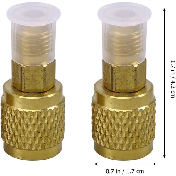 2 luftkonditioneringsadaptrar snabbkoppling luftkonditioneringssystem konverteringsadapter (guld)