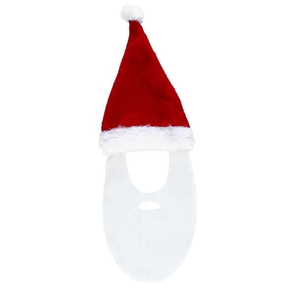 Julfestmössor 3 st Tomtemössa med skägg för festlig kostymoutfit