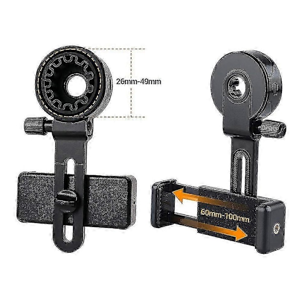 Ny Teleskop Telefon Adapter, Universal Mobiltelefon Holder Kompatibel med Kikkerter, Monokulære, Mikroskoper, Observationskikkerter, Teleskoper, Smartphone Holder Klip
