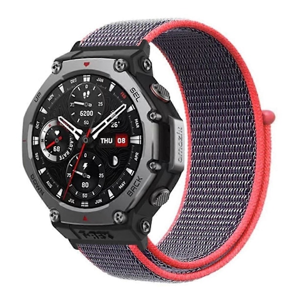 Til Huami Amazfit T-Rex 3 Nylon Urrem Loop Håndledsrem med Konnektor Style D