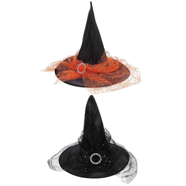 Heksehat til Halloween Kostume Rekvisitter 4 stk. Tilbehør til Feriefest
