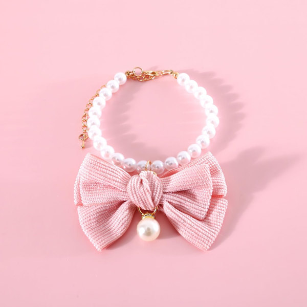3 kappaletta koiran helminauha Fancy Pearls -korut isolla rusetilla Charmin suloinen hääpanta Tyttöasu Asusteet (Medium)