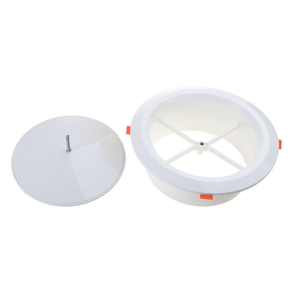 Justerbar luftventil rund loftdiffusor til udsugningsventilator, inline kanalventilator luftkanalafdækning gitter udsugning hvid 200mm